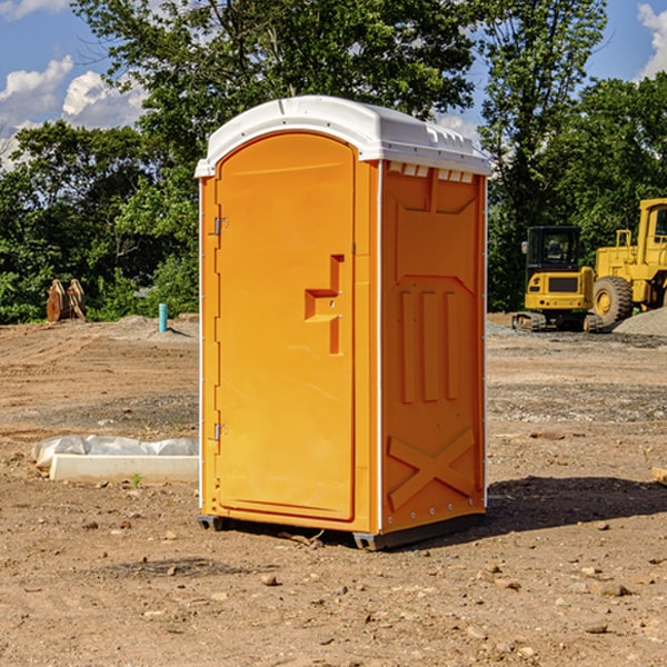 how often are the portable restrooms cleaned and serviced during a rental period in Lemon PA